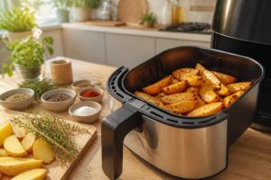 découvrez comment préparer des potatoes croustillantes et savoureuses avec une friteuse à air, sans utiliser d'huile. astuces simples et conseils pour une cuisson parfaite et healthy.