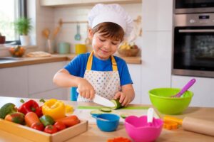 découvrez kitchen kid, l’accessoire ludique qui transforme les enfants en petits chefs. encouragez leur créativité culinaire tout en s’amusant en famille.