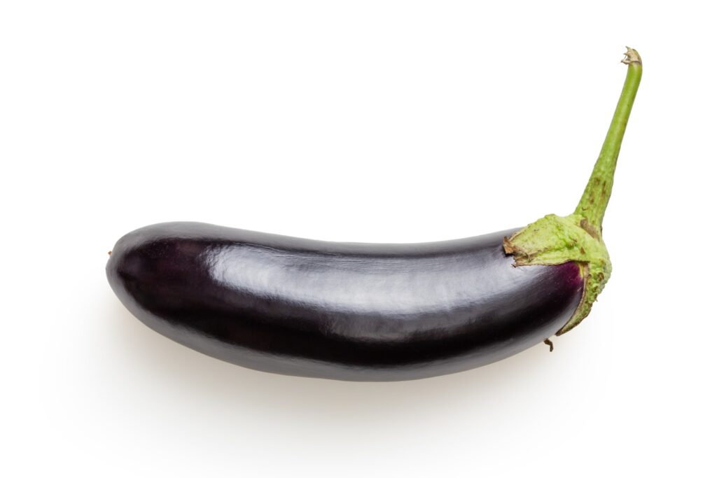 Isolated eggplant on white background