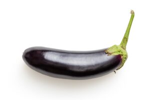 Isolated eggplant on white background