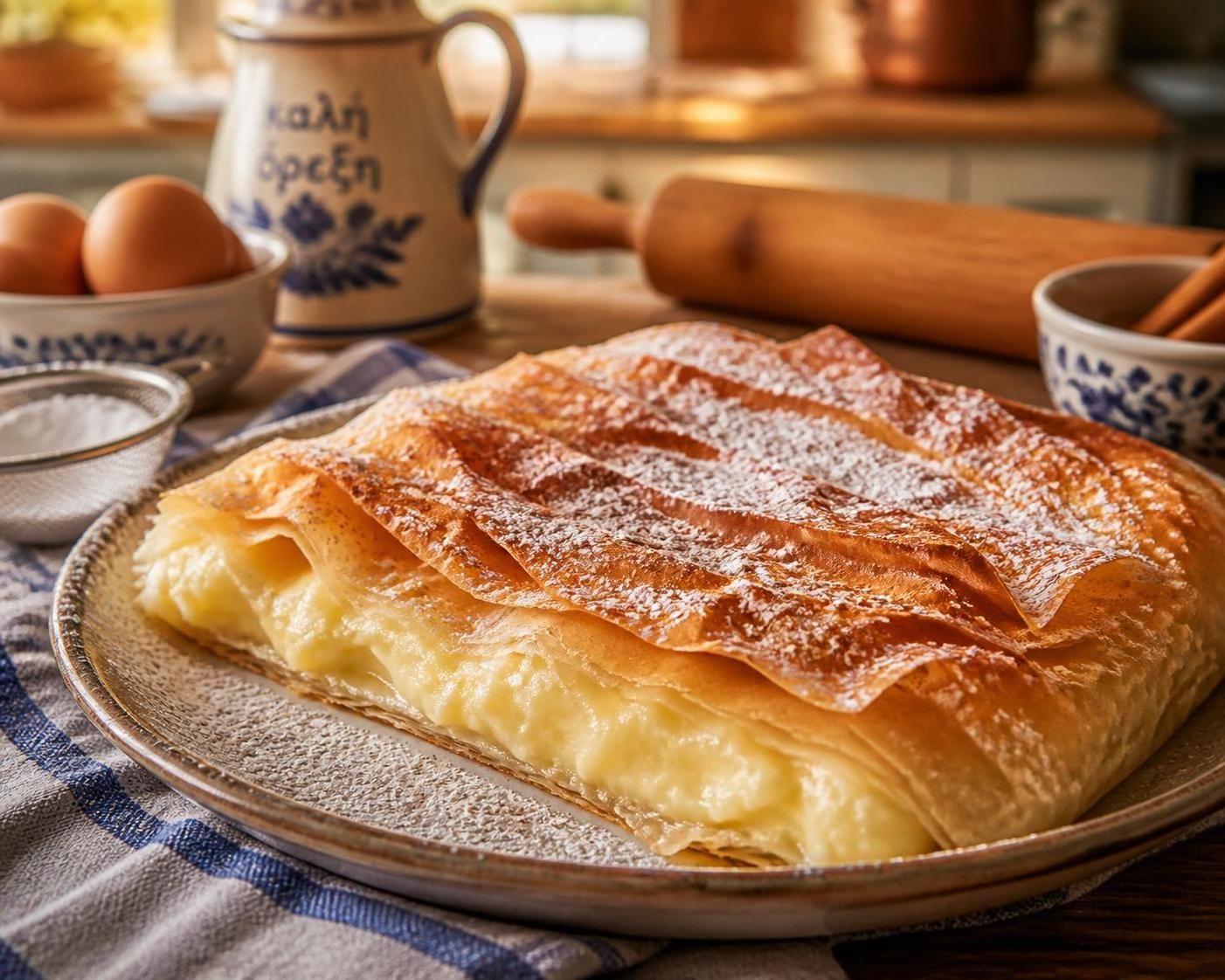 découvrez la recette authentique de la bougatsa, le dessert grec croustillant et fondant, avec notre astuce simple pour le réussir parfaitement à chaque fois.
