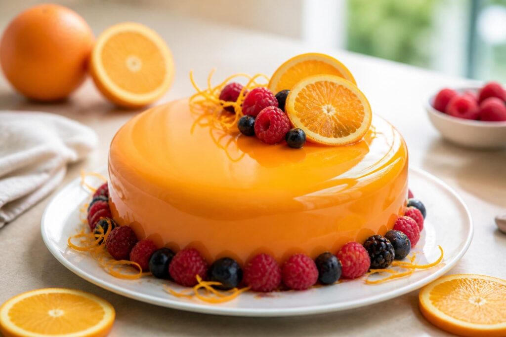 découvrez comment le miroir à l'orange apporte une touche gourmande et brillante pour sublimer vos desserts fruités, alliant saveur et élégance.