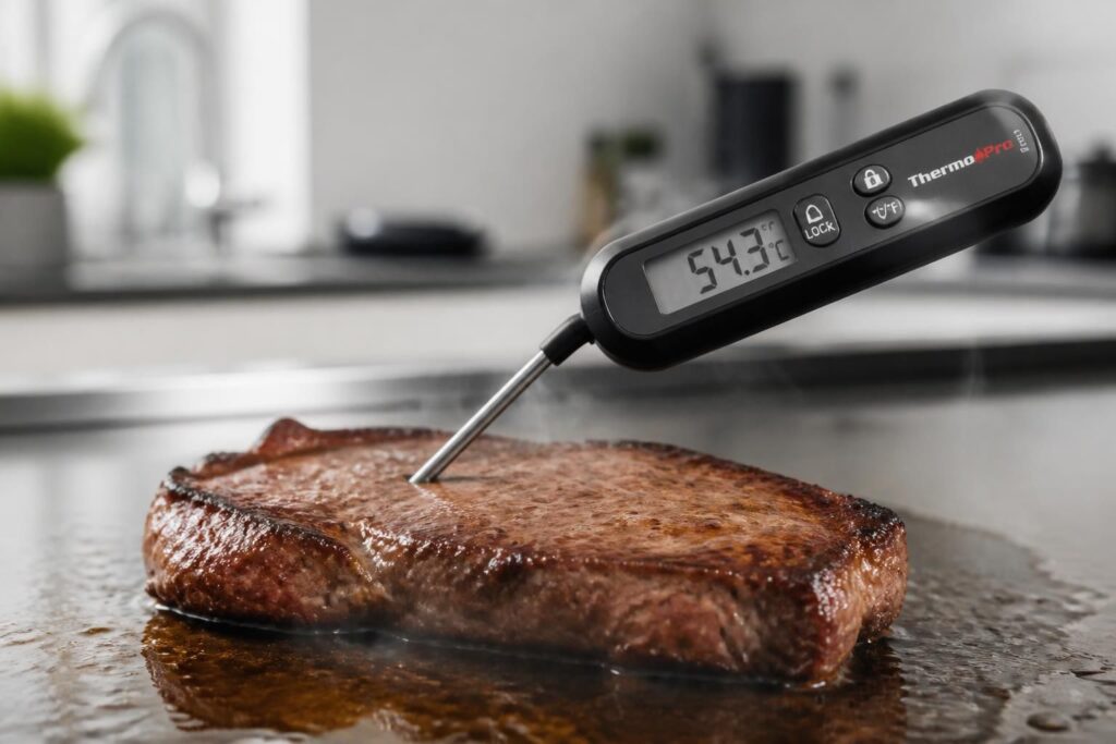 découvrez le thermomètre à sonde professionnel, l'outil indispensable pour garantir une cuisson précise et parfaite de vos plats à chaque utilisation.