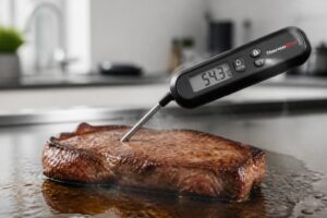 découvrez le thermomètre à sonde professionnel, l'outil indispensable pour garantir une cuisson précise et parfaite de vos plats à chaque utilisation.