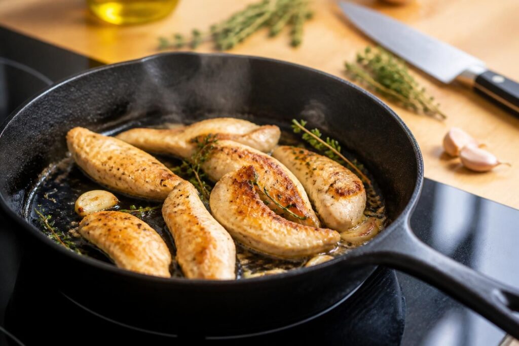 découvrez nos astuces simples pour réussir des aiguillettes de poulet à la poêle, fondantes et rapidement prêtes, pour un repas savoureux et express.