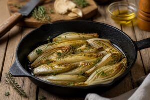 découvrez notre recette facile d'endives braisées à la poêle pour obtenir des légumes fondants, savoureux et délicieusement caramélisés. parfait pour un accompagnement gourmand.