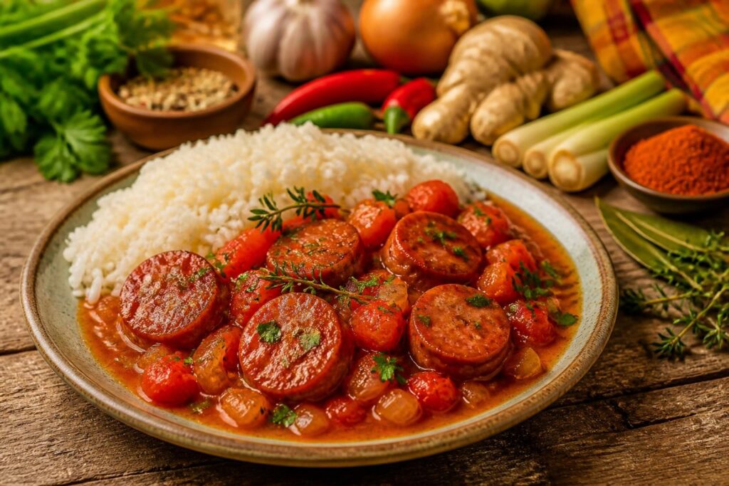 découvrez la recette authentique du rougaille saucisse, un plat créole savoureux qui éveille vos papilles avec ses saveurs douces et épicées. parfait pour un repas convivial et gourmand.