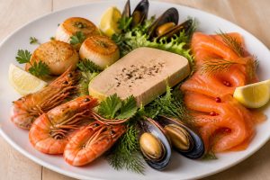 découvrez nos recettes festives d'assiette terre-mer alliant foie gras, saumon et fruits de mer pour des repas gourmands et raffinés.