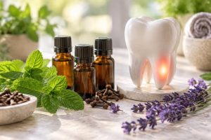 mal de dents : découvrez comment les huiles essentielles de menthe poivrée, de girofle et de lavande peuvent aider à apaiser la douleur et les précautions à prendre.