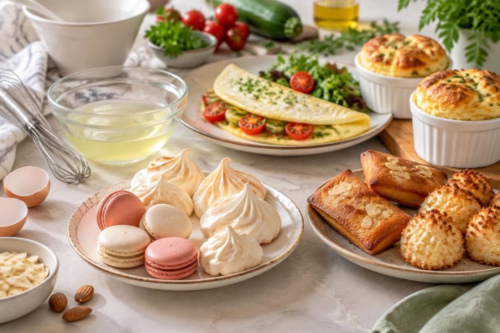découvrez des recettes faciles et gourmandes pour utiliser vos blancs d’œufs restants : meringues, financiers, langues de chat ou encore omelettes salées.